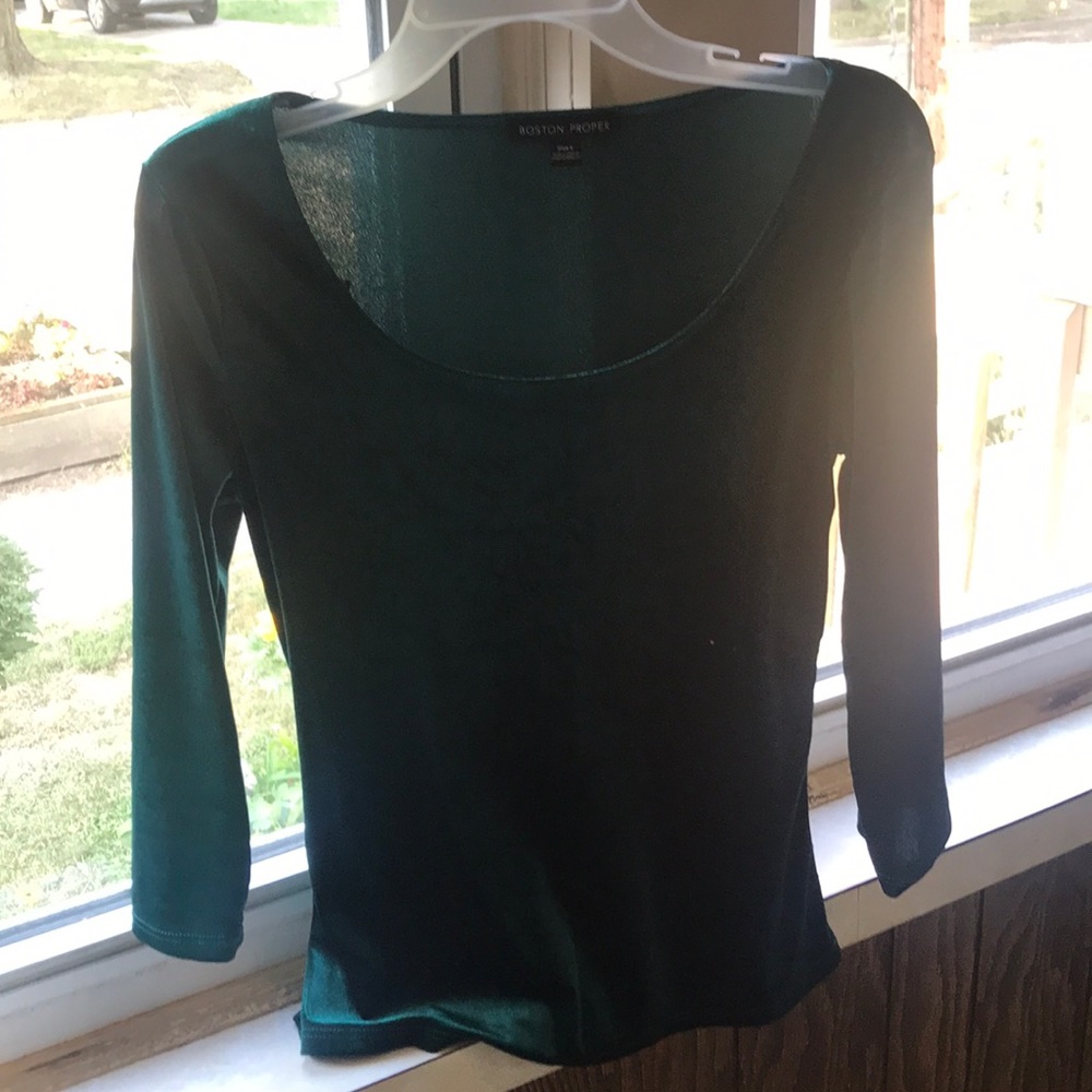 Velvet blouse by Boston Proper Size S